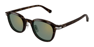 Cartier CT0541SA men Havana Round Sunglasses