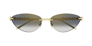 Cartier Clash de Cartier CT0543S women Gold Cat Eye Sunglasses