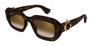 Cartier CT0546S women Havana Rectangle Sunglasses