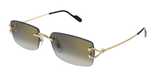 Cartier CT0550S men Gold Squared Sunglasses