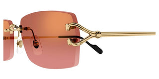 Cartier Signature C de Cartier CT0550S men Gold Rectangle Sunglasses
