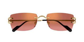 Cartier Signature C de Cartier CT0550S men Gold Rectangle Sunglasses