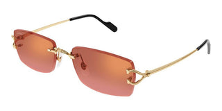 Cartier Signature C de Cartier CT0550S men Gold Rectangle Sunglasses