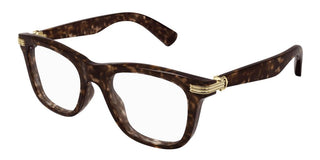 Cartier CT0558O men Havana Squared Eyeglasses