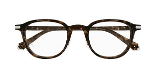 Cartier CT0560O men Havana Round Eyeglasses