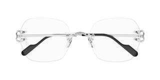 Cartier CT0564O women Silver Squared Eyeglasses