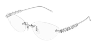 Cartier Clash de Cartier CT0565O women Silver Cat Eye Eyeglasses