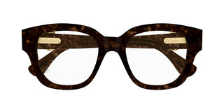 Cartier CT0566O women Havana Squared Eyeglasses