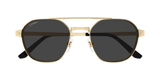 Cartier CT0571S men Gold Pilot Sunglasses