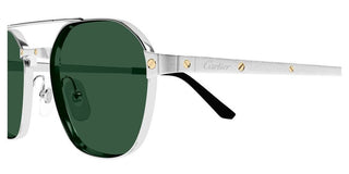 Cartier CT0571S men Silver Pilot Sunglasses