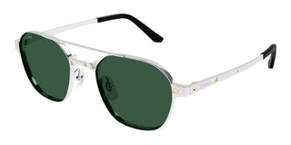 Cartier CT0571S men Silver Pilot Sunglasses