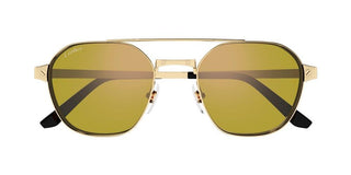 Cartier CT0571S men Gold Pilot Sunglasses