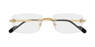 Cartier CT0578O men Gold Rectangle Eyeglasses