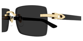 Cartier Ct0579s Unisex Gold Squared Sunglasses