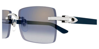 Cartier Ct0579s Unisex Silver Squared Sunglasses