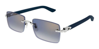 Cartier Ct0579s Unisex Silver Squared Sunglasses