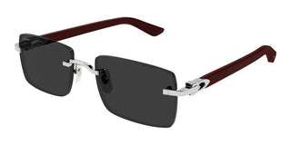 Cartier Ct0579s Unisex Silver Squared Sunglasses