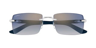 Cartier Ct0579s Unisex Silver Squared Sunglasses