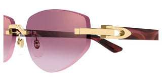 Cartier CT0580S women Gold Geometric Sunglasses
