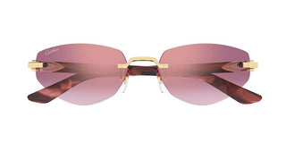 Cartier CT0580S women Gold Geometric Sunglasses