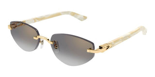 Cartier CT0580S women Gold Geometric Sunglasses