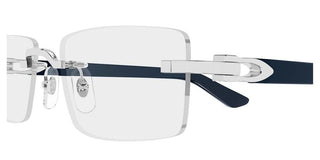 Cartier CT0581O men Silver Rectangle Eyeglasses
