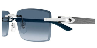Cartier CT0582S men Silver Squared Sunglasses