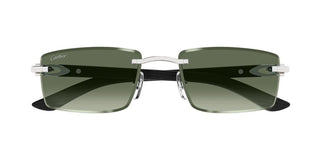 Cartier CT0582S men Silver Squared Sunglasses