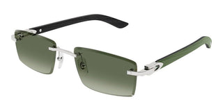 Cartier CT0582S men Silver Squared Sunglasses