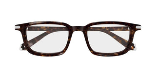 Cartier CT0586O men Havana Rectangle Eyeglasses