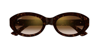 Cartier CT0588S women Havana Oval Sunglasses