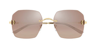 Cartier CT0591S women Gold Geometric Sunglasses