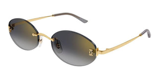 Cartier CT0592S women Gold Round Sunglasses