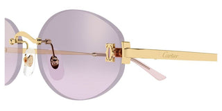 Cartier CT0592S women Gold Round Sunglasses