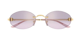 Cartier CT0592S women Gold Round Sunglasses