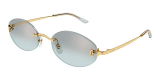 Cartier CT0592S women Gold Round Sunglasses