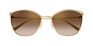 Cartier CT0595S women Gold Cat Eye Sunglasses