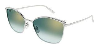 Cartier CT0595S women Silver Cat Eye Sunglasses