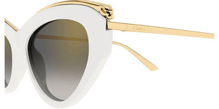 Cartier CT0596S women White Cat Eye Sunglasses