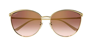 Cartier CT0597SA women Gold Cat Eye Sunglasses