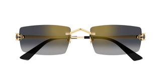 Cartier CT0598S unisex Gold Rectangle Sunglasses