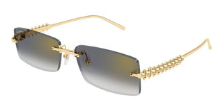 Cartier CT0604S unisex Gold Rectangle Sunglasses