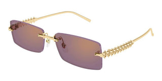 Cartier CT0604S unisex Gold Rectangle Sunglasses