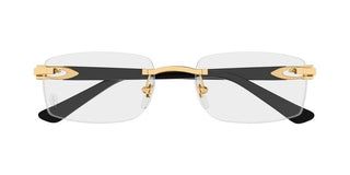 Cartier CT0607OJ men Black Rectangle Eyeglasses