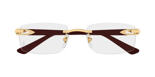 Cartier CT0607OJ men Red Rectangle Eyeglasses