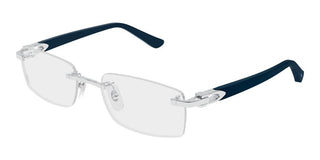 Cartier CT0607OJ men Blue Rectangle Eyeglasses