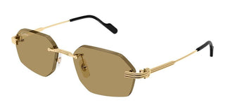 Cartier CT0616S men Gold Geometric Sunglasses