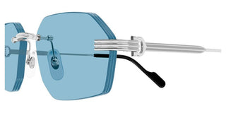 Cartier CT0616S men Silver Geometric Sunglasses