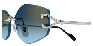 Cartier Ct0620s Unisex Silver Geometric Sunglasses
