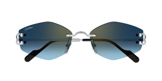 Cartier Ct0620s Unisex Silver Geometric Sunglasses